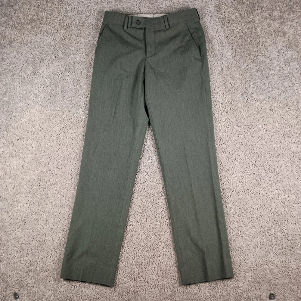 Egara 34S 29x30 Green Skinny Fit Stretch 2 Piece Suit Set With Matching Tie